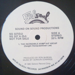 SOUND ON SOUND PRODUCTIONS | INCREDIBLE HUMP 12 - US PROMO - GENERIC RECORD COMPANY SLEEVE WITH HYPE STICKER