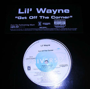 LIL WAYNE | GET OFF THE CORNER 12 - US PROMO - GENERIC SLEEVE WITH HYPE STICKER