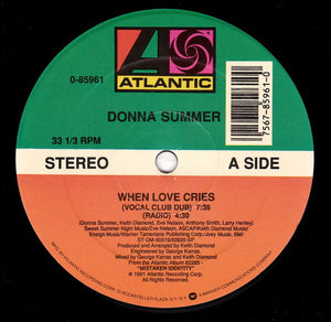 DONNA SUMMER | WHEN LOVE CRIES 12 - US - GENERIC SLEEVE