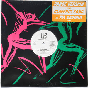 PIA ZADORA | CLAPPING SONG 12 - US PROMO - GENERIC RECORD COMPANY SLEEVE WITH HYPE STICKER