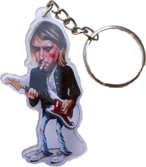 KURT COBAIN CARTOON KEYRING