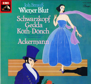 STRAUSS JOHANN JR | WIENER BLUT - SCHWARZKOPF GEDDA KOTH DONCH - PO ACKERMANN - 2LP