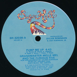 GRANDMASTER MELLE MEL AND THE FURIOUS FIVE | PUMP ME UP 12 - US - GENERIC RECORD COMPANY SLEEVE