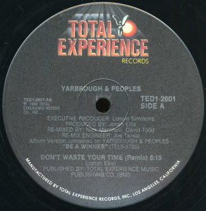 YARBROUGH AND PEOPLES | DON'T WASTE YOUR TIME 12 - US - GENERIC RECORD COMPANY SLEEVE