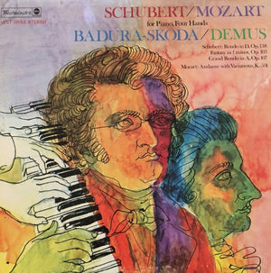 SCHUBERT / MOZART | FOR PIANO FOUR HANDS - BADURA-SKODA / DEMUS