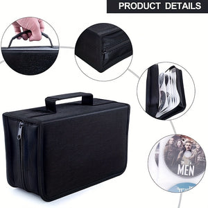 CD WALLET FITS 128 CD/DVD BLACK NYLON