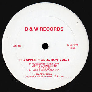 VARIOUS | BIG APPLE PRODUCTION VOL 1 - US - GENERIC SLEEVE