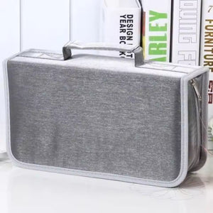 CD WALLET FITS 128 CD/DVD GREY NYLON