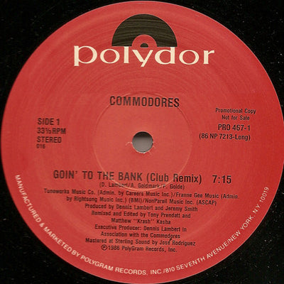 COMMODORES | GOIN TO THE BANK 12 - US PROMO - GENERIC SLEEVE