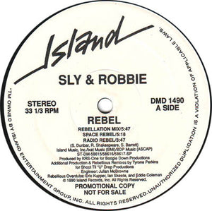 SLY AND ROBBIE | REBEL 12 - US PROMO - GENERIC ISLAND SLEEVE - DELETION CUT IN SLEEVE