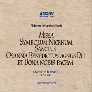 JOHANN SEBASTIAN BACH | MASS IN B MINOR - MISSA SYMBOLUM NICENUM SANCTUS OSANNA, BENEDICTUS, AGNUS DEI ET DONA NOBIS PACEM - MUNCHENER BACH CHOR UND ORCHESTER RICHTER