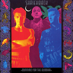SHRIEKBACK | GUNNING FOR THE BUDDHA - 12 - WRITING ON BACK OF SLEEVE AND LABEL