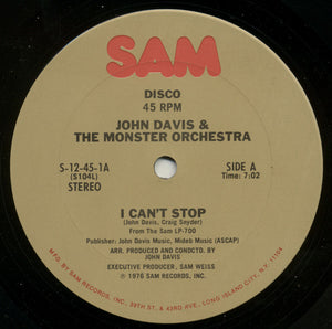 JOHN DAVIS / MONSTER ORCHESTRA | I CANT STOP - 12