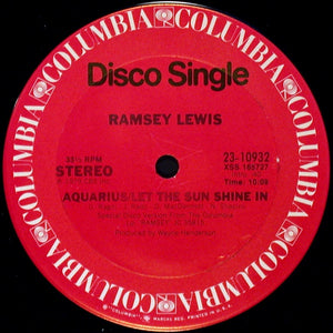 RAMSEY LEWIS | AQUARIUS/LET THE SUN SHINE IN / JUST CAN'T GIVE YOU UP - 12 - COMPANY SLEEVE