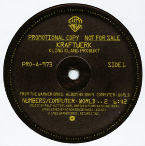 KRAFTWERK | NUMBERS - 12 - US PROMO - GENERIC WARNER BROTHERS COMPANY SLEEVE