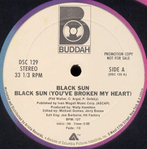 BLACK SUN | BLACK SUN (YOU'VE BROKEN MY HEART) - 12 - COMPANY SLEEVE