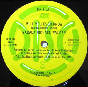 NARADA MICHAEL WALDEN | I DON'T WANT NOBODY ELSE (TO DANCE WITH YOU) / WILL YOU EVER KNOW - 12 - COMPANY SLEEVE