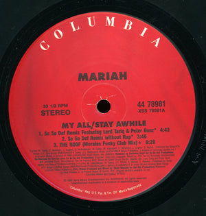 MARIAH CAREY | MY ALL / STAY AWHILE - 12 - GENERIC SLEEVE