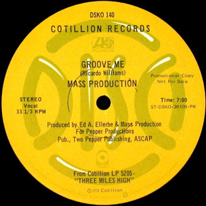 MASS PRODUCTION | GROOVE ME / SLOW BUMP - 12 - COMPANY SLEEVE WITH HYPE