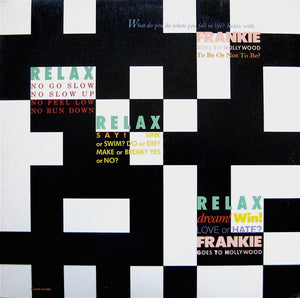 FRANKIE GOES TO HOLLYWOOD | RELAX - 12 - US - BLACK AND WHITE SQUARES SLEEVE