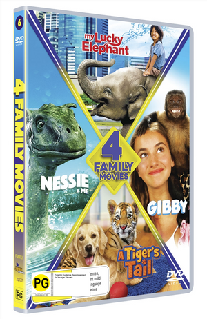 MOVIE FAM | MY LUCKY ELEPHANT / NESSIE AND ME / GIBBY / TIGERS TAIL (2DVD)