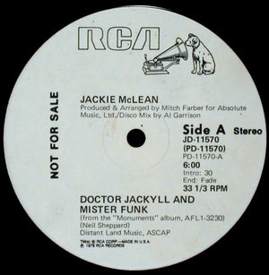 JACKIE MCLEAN | DOCTOR JACKYLL AND MISTER FUNK - 12 - COMPANY SLEEVE - PROMO