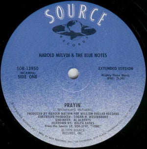 HAROLD MELVIN AND THE BLUE NOTES | PRAYIN' / YOUR LOVE IS TAKING ME ON A JOURNEY - 12 - COMPANY SLEEVE