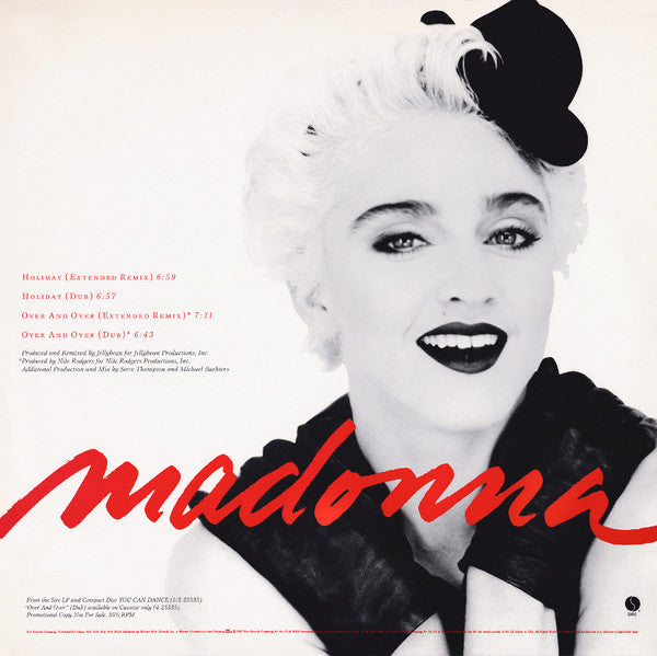 MADONNA | HOLIDAY / OVER AND OVER - 12 - RARE PROMO - WRITING AND DAMAGE ON SLEEVE