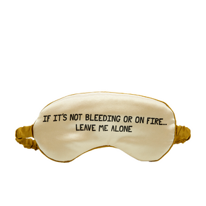 LEAVE ME ALONE SLEEPING EYE MASK GOLD WHITE
