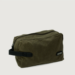 OIL SKIN TOILET BAG OLIVE