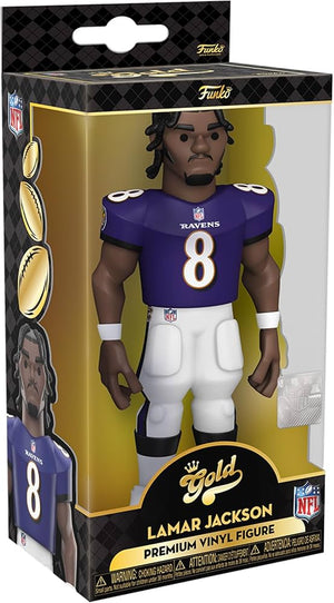 LAMAR JACKSON RAVENS NFL 5" VINYL GOLD FIGURINE