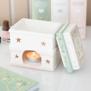 BOOK STACK CERAMIC OIL BURNER AND WAX WARMER