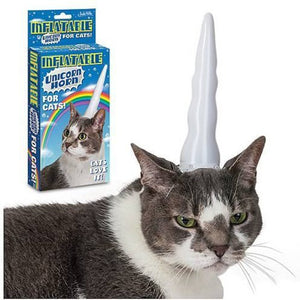 INFLATABLE UNICORN HORN FOR CATS