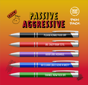 PASSIVE AGGRESSIVE PEN PACK 5 PENS