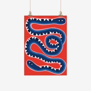 SNAKE DISH TOWEL - NZ ARTIST SOPHIE HOLT
