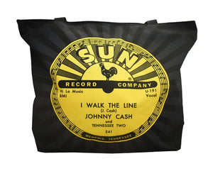 JOHNNY CASH SUN RECORDS TOTE BAG I WALK THE LINE