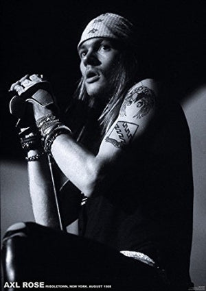 GUNS N ROSES AXL ROSE NYC 1988 POSTER B&W 416
