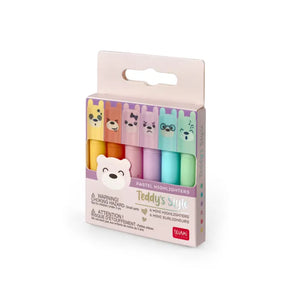 TEDDY HIGHLIGHTERS SET OF 6