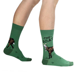 THE GOAT MENS CREW SOCK SIZE 7-13