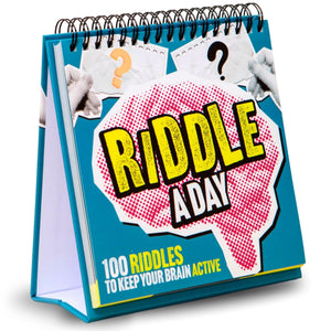 NOVELTY | RIDDLE A DAY DESKTOP FLIPBOOK: 100 RIDDLES TO KEEP YOUR BRAIN ACTIVE