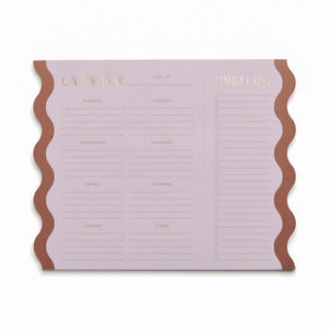 MEAL PLANNER MAGNETIC PAD SHOPPING LIST FOR FRIDGE - LILAC AND NUTMEG
