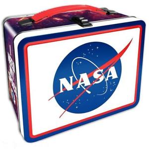 NASA LOGO LARGE RETRO CARRY ALL TIN LUNCH BOX