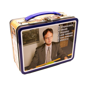 THE OFFICE DWIGHT RETRO STYLE TIN BOX LUNCH BOX TOTE