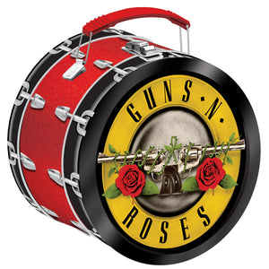 GUNS N ROSES DRUM TIN TOTE LUNCH BOX