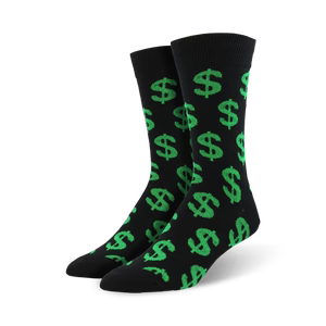 CHA CHING BLACK SOCKS (7-12 M / 11-13 W)