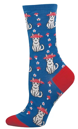 MUSHROOM CAT SOCKS (5-10.5 W / 4-6.5 M)