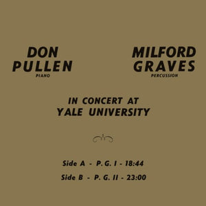 MILFORD GRAVES / DON PULLEN | IN CONCERT AT YALE UNIVERSITY (VINYL)