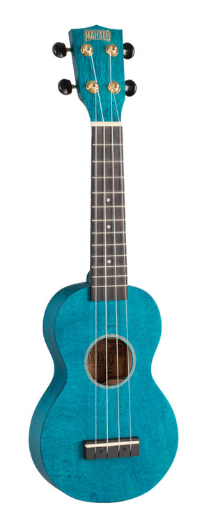 UKULELE MAHALO SLIMLINE BLUE TRANSPARENT W/BAG