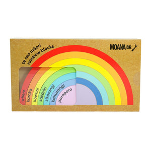 RAINBOW WOODEN BLOCKS ENGLISH & TE REO
