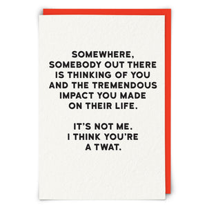 TREMEMNDOUS IMPACT GREETING CARD